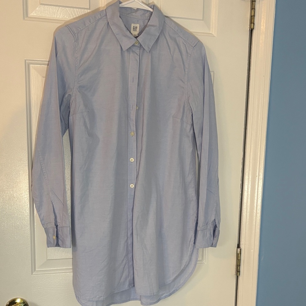 GAP Men's Sky Blue Casual Shirt